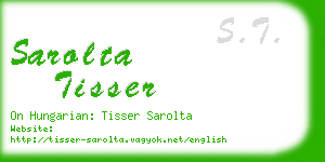 sarolta tisser business card